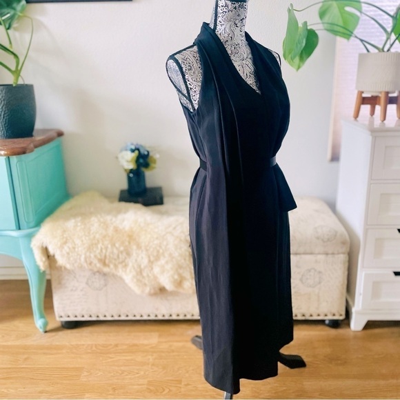 NWT Alexander Wang Belted Wrap Scarf Sleeveless Midi Cocktail Dress, Size 2 - Picture 5 of 13